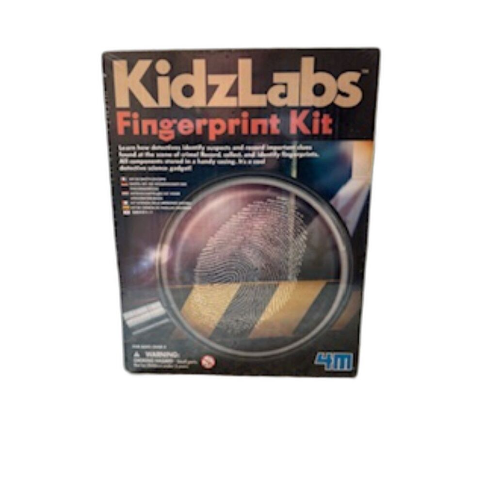Kidzlabs Detective Science Fingerprint Kit For Boys/Girls Age 8+ NWT 4M Toysmith